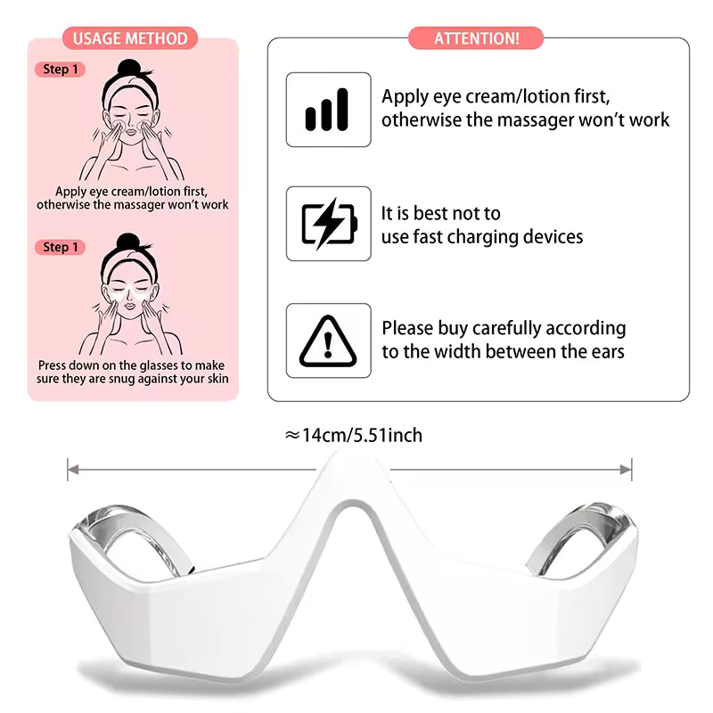 RevitalEyes Terapia de Luz Roja 2 en 1 + EMS para Eliminar Bolsas en los Ojos